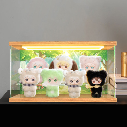 适用 AYORTOYS田栩宁兔闪闪2代小小的你搪胶盲盒防尘罩收纳展示盒