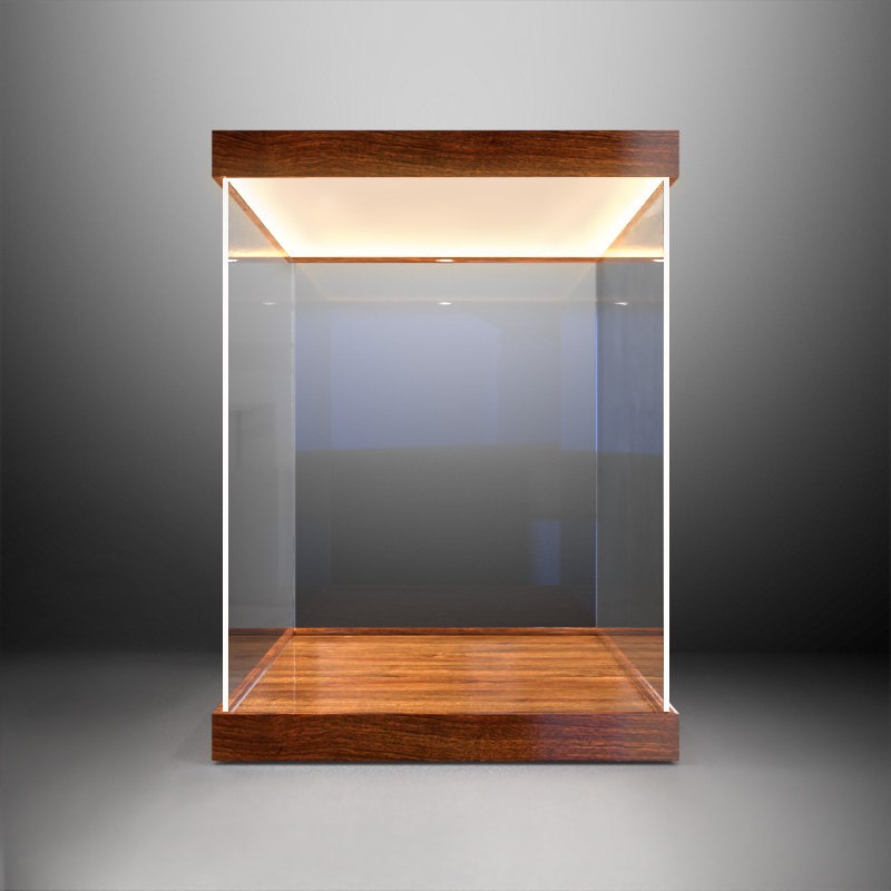 定制展示架盲盒收纳展示架带灯透明亚克力手办展示盒公仔乐高模型