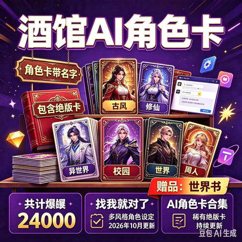 酒馆AI角色卡24000+全网最全2026年10月 已更新 先行版10G+