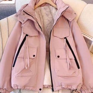 女童加绒棉服派克服外套2025新款爆款冬季中大童女孩加厚棉衣棉袄