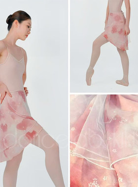 dancelabkiki芭蕾舞印花系带裙