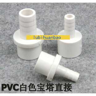 硬管插口 白色 快接头4分6分8 16mm PVC宝塔直接 软管接头
