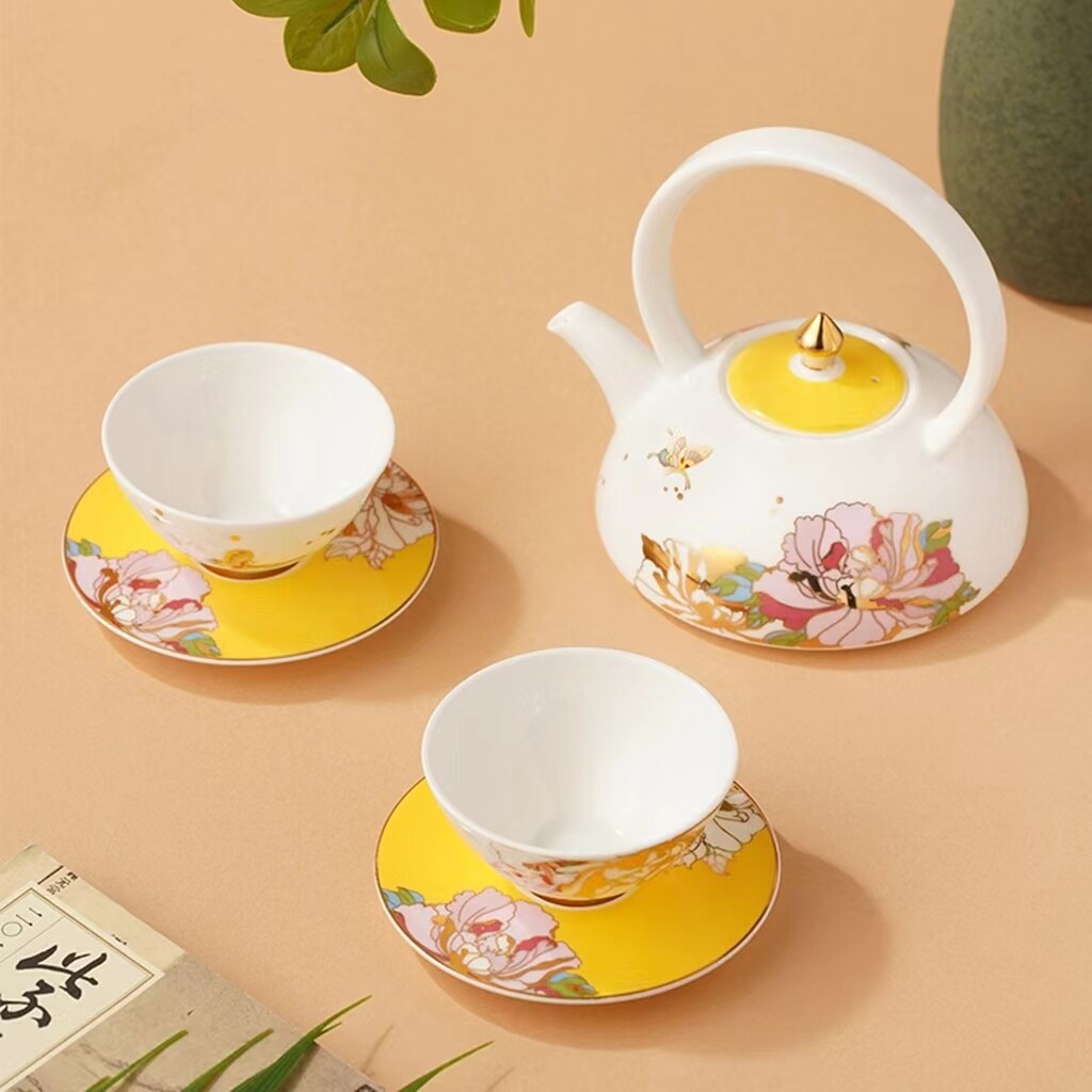 故宫玉映天香茶具套装牡丹陶瓷