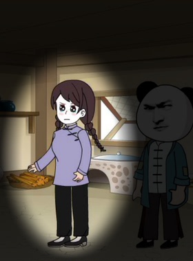 AN沙雕动画素材内心独白暗影人物说话黑边背景FLA源文件动态