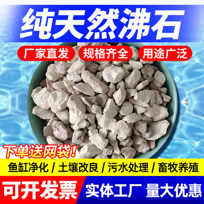 天然沸石颗粒沸石粉吸氨石除氨气水产吸附剂水质净化水族鱼缸滤材