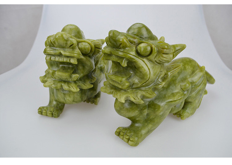 招财青玉貔貅一对摆件招财镇宅风水工艺品开业商务送礼品