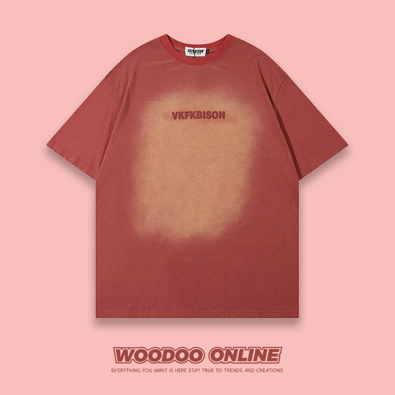 荒芜沙漠 woodoo 设计师品牌 日系小清新扎染基本款ins 男女t恤