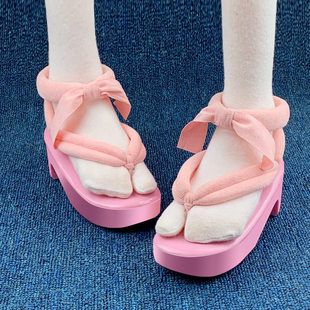 软底高跟鬼灭之刃恋柱甘露寺蜜璃cos鞋子动漫游戏cosplay木屐草屐