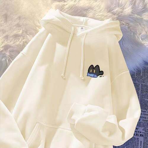 中大儿童学生卡通印花连帽卫衣秋冬男女童韩系慵懒风长袖外套上衣