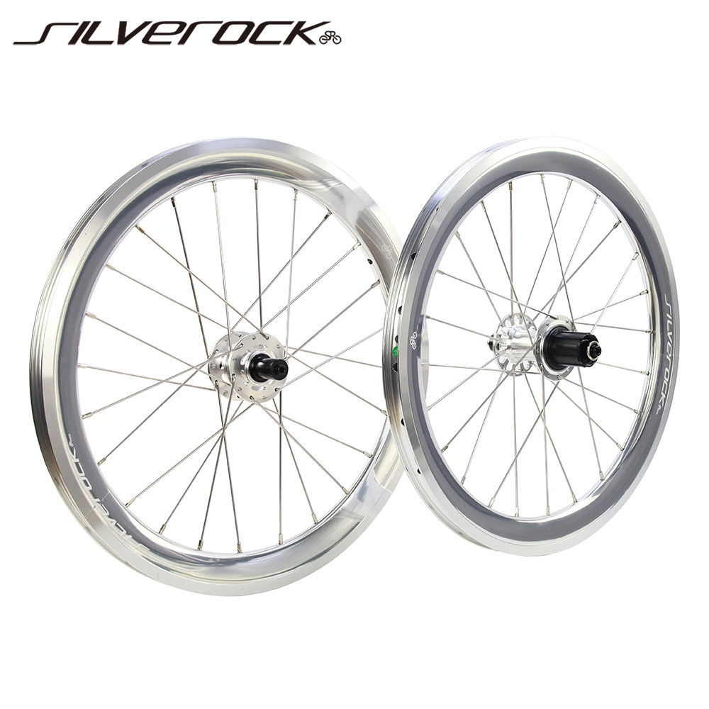 SILVEROCK 碟刹V刹轮组鸟车BIRDY小轮车406铝合金20寸折叠自行车