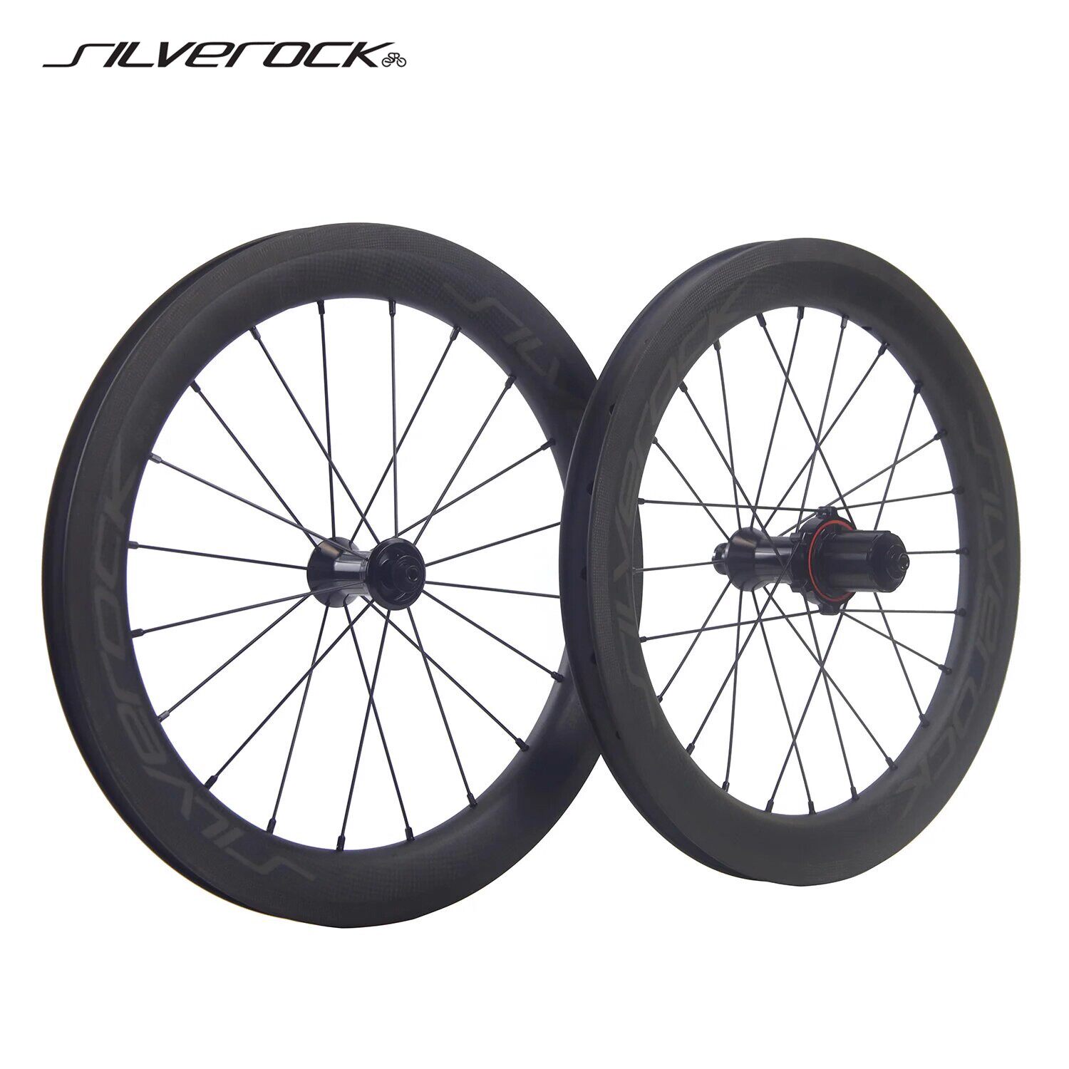 轻便耐用SILVEROCK SR38C碳纤维轮组349圈刹C夹风行国布折叠车