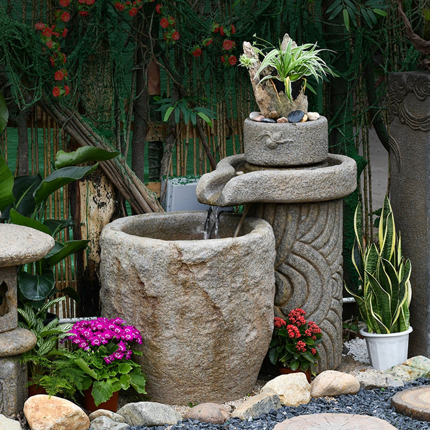 新中式庭院流水景观造景民宿酒店装饰创意风水轮石磨鱼缸落地摆件,家居饰品,户外/庭院摆件,淘宝优惠券,粉丝福利购,淘宝优惠卷