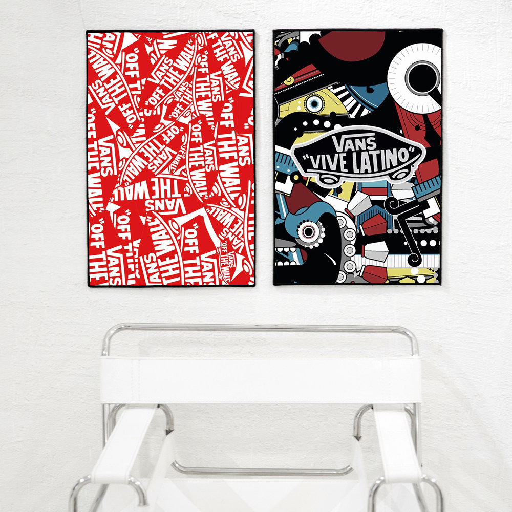 卧室挂布布艺vans现代简约海报装饰潮牌竖版背景布ins挂布装饰