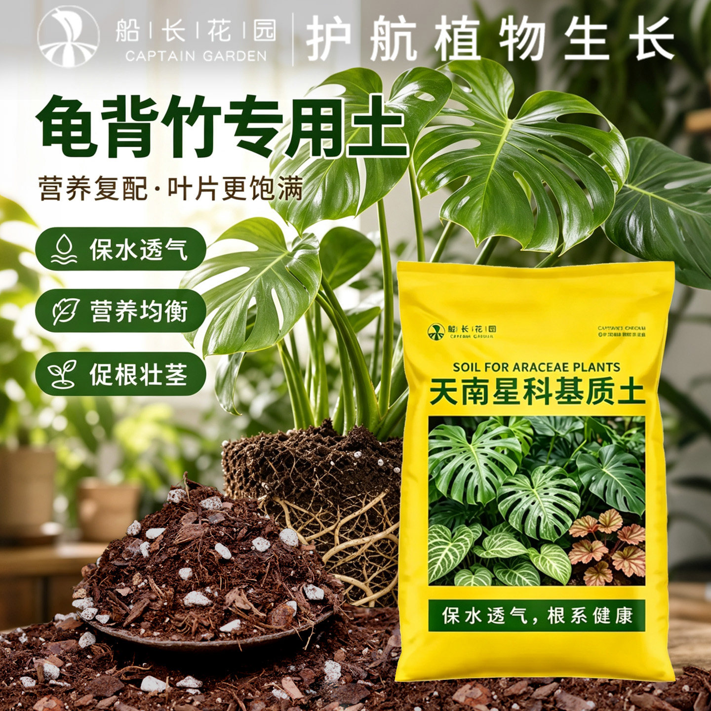 龟背竹专用土天南星科热植营养土图片