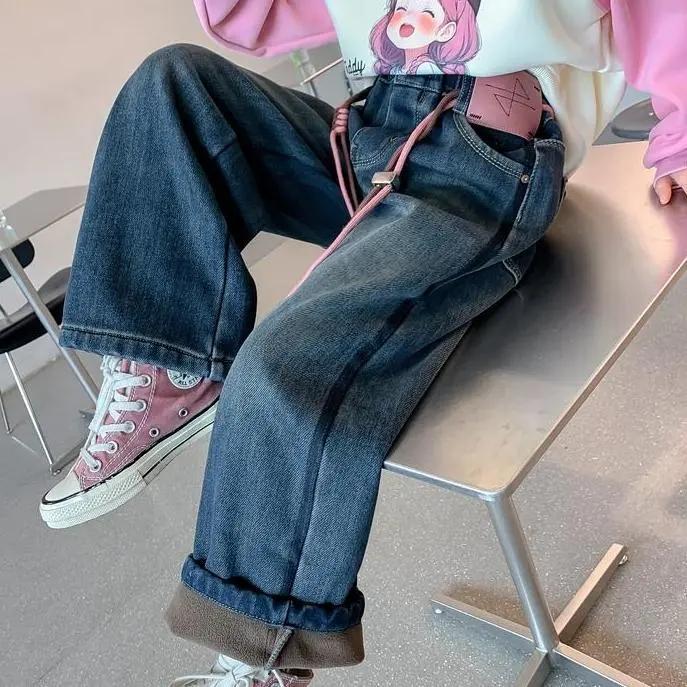 女童牛仔裤春秋款中大童装