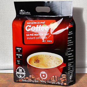 越南原装进口正品西贡原味3合1炭烧速溶猫屎咖啡味50条袋冲泡提神