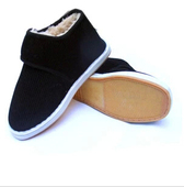 手工棉鞋 家居家室内中老年人妈妈防滑厚底包跟棉拖鞋 女保暖鞋 冬季