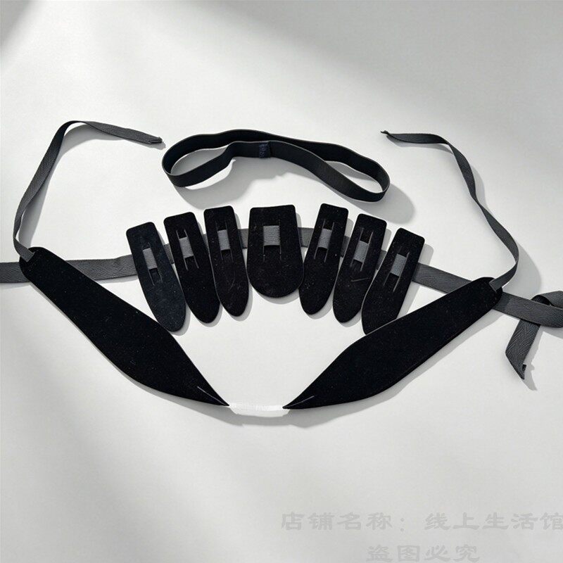 戏剧片子绒布仿真水鬓头饰京剧青衣花旦贴片配戴舒适耐用9个整套
