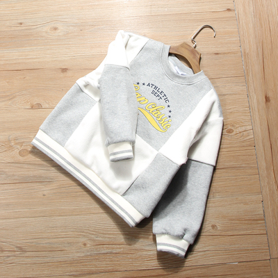 秋冬中性款抓绒拼块休闲加厚保暖