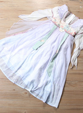 女童中大童夏季新款汉服连衣裙