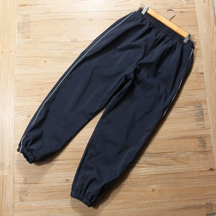 中大童双层防水运动裤 新款 纯色冲锋裤 运动裤 男童夹裤 亲子装 秋冬装