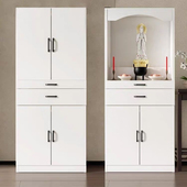 佛龛带门客厅家用神龛简约新款 佛柜台财神佛像中式 供奉桌神台供桌