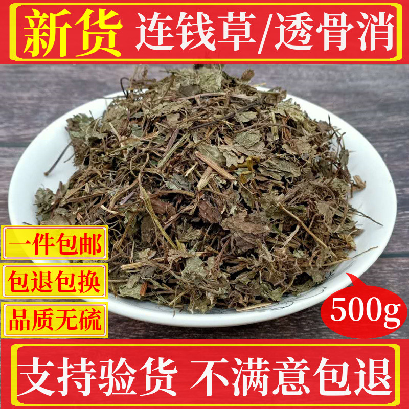 中草药材  连钱草 别名 活血丹 透骨消 落地金钱草铜钱草500g包邮