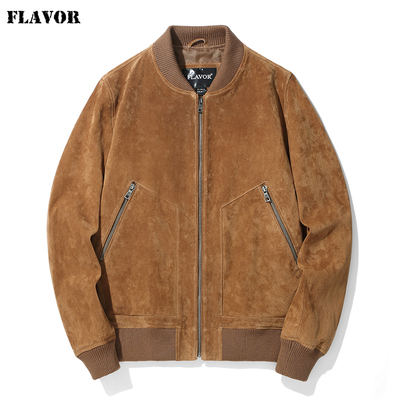 欧美原版真皮皮衣大码复古新款