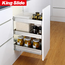 KingSlide厨房米桶调味拉篮米箱面桶篮橱柜阻尼不锈钢抽屉储物架