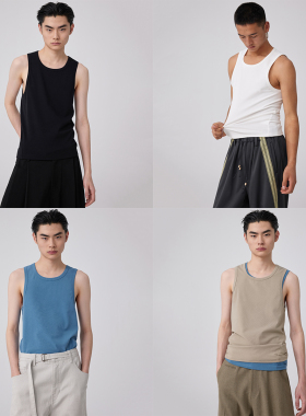 Simple Project*Tank Top-man男款汤匙领坦克背心