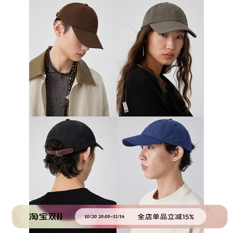 皮扣尼龙圆顶棒球帽子