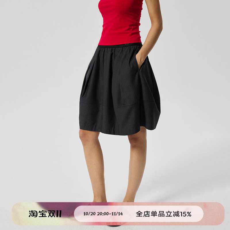 徽标logo腰头羊毛半裙