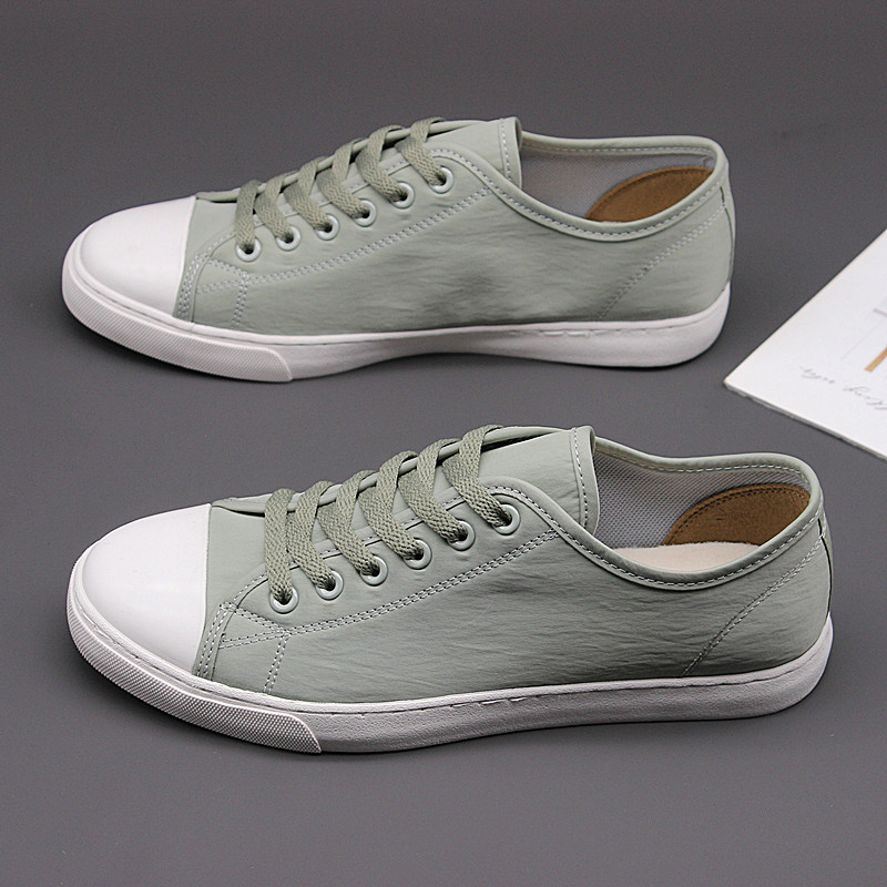春夏季冰丝布薄款男鞋韩版低帮透气帆布鞋男青年简约百搭休闲板鞋