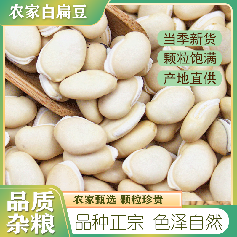 新货白扁豆500g 云南农家自产优质白扁豆子 食用五谷杂粮粗粮