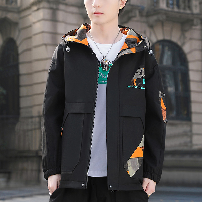 Spring and autumn jacket men's trend student jacket loose casual spring and autumn jacket