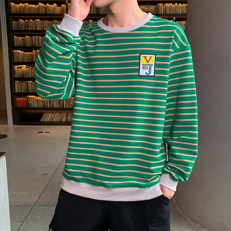 Spring and autumn Four Seasons Hong Kong wind and Japan large casual round neck sweater long sleeve trend student top