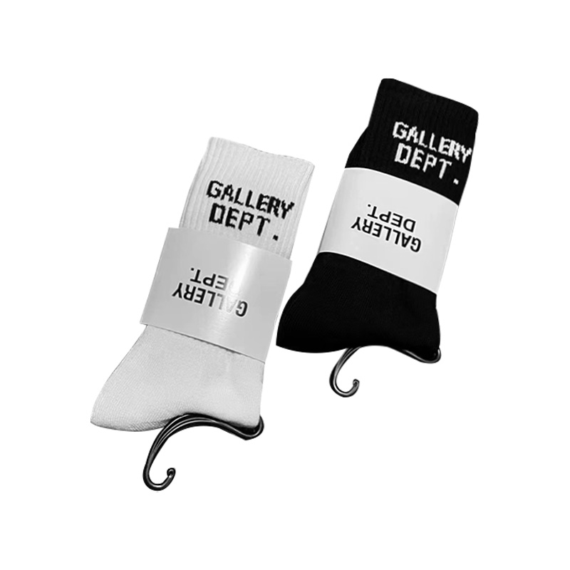 艺术GalleryDept秋冬长筒毛巾袜字母袜街头纯色运动袜子男女棉袜