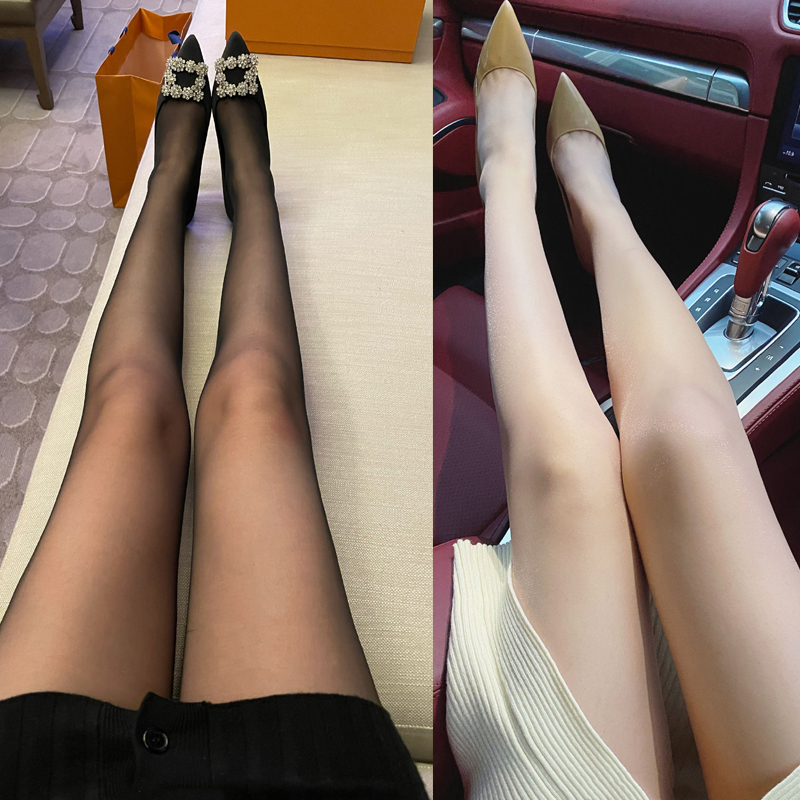 薄款丝袜黑丝T档美腿袜连裤袜