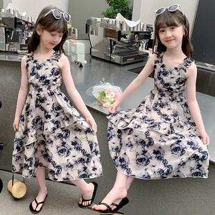 女童连衣裙夏季2026新款洋气儿童夏装公主裙中大童女孩雪纺长裙薄