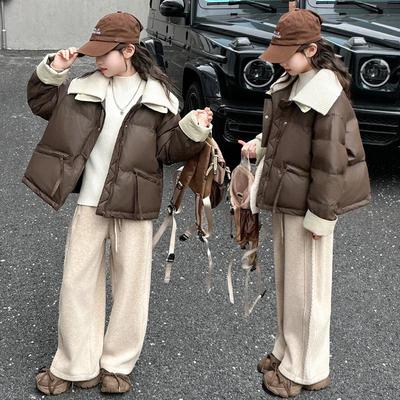 女童羽绒棉2025年新款儿童装冬季手塞棉外套洋气女孩冬装免洗加厚
