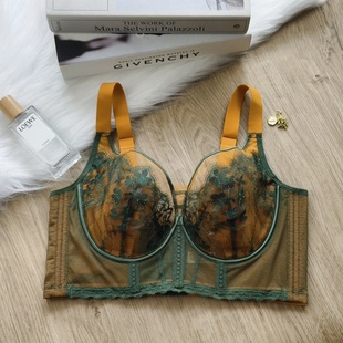 正品 记忆软钢圈内衣大胸显小聚拢五排扣BCD通杯调整型聚拢文胸罩