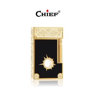 法国首领朗声打火机钢音纯铜打火机流光侧滑砂轮创意高档气体火机