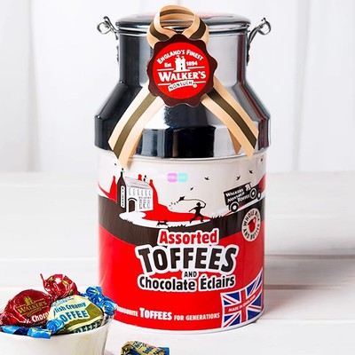 英国进口零食糖果Walkers沃尔克斯什锦太妃糖礼盒牛奶罐装300g