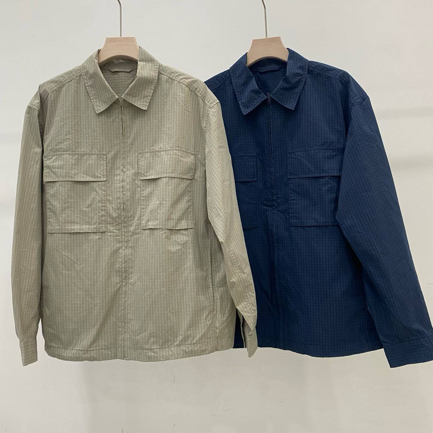 男装女装衬衫式拉链茄克/外套休闲格子夹克25新款休闲上衣484882