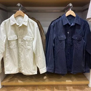 日单男装女装25秋冬款灯芯绒工装衬衫长袖衬衣休闲复古外套480295