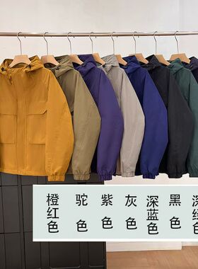 男装女装防风连帽外套夹克户外休闲新款工装冲锋衣478231/482213