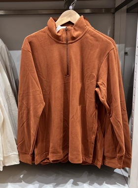 男装女装柔滑弹力摇粒绒半拉链休闲百搭套头衫长袖秋冬新款481184