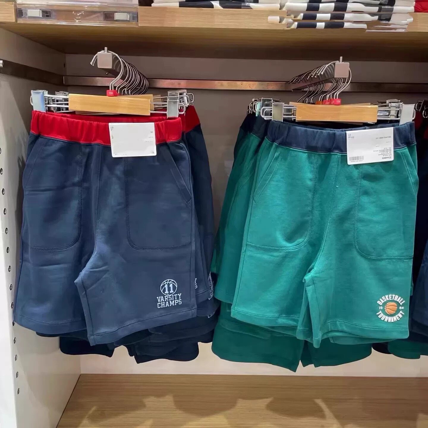 童装男/女童棉混纺中裤短裤夏季休闲直筒五分运动裤483412/483411