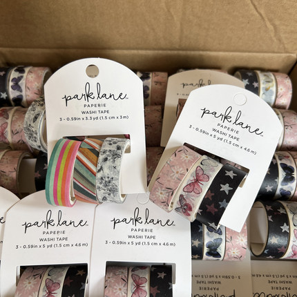 出口PASTEL BASICS！一卡三个装！卡通DIY手工彩色纸质手账胶带