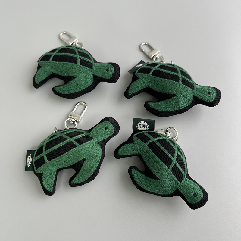 出口单！关注海洋生态！创意海龟海洋生物刺绣挂件包包钥匙扣挂饰